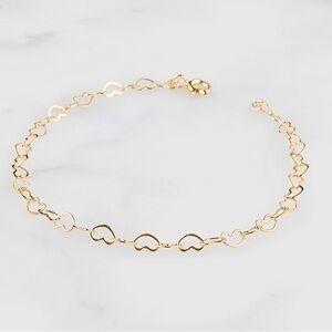 Linx 14k Yellow Gold Filled Heart Chain Bracelet